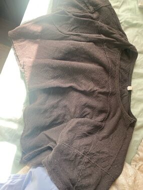 We The Free dark brown textured tank top